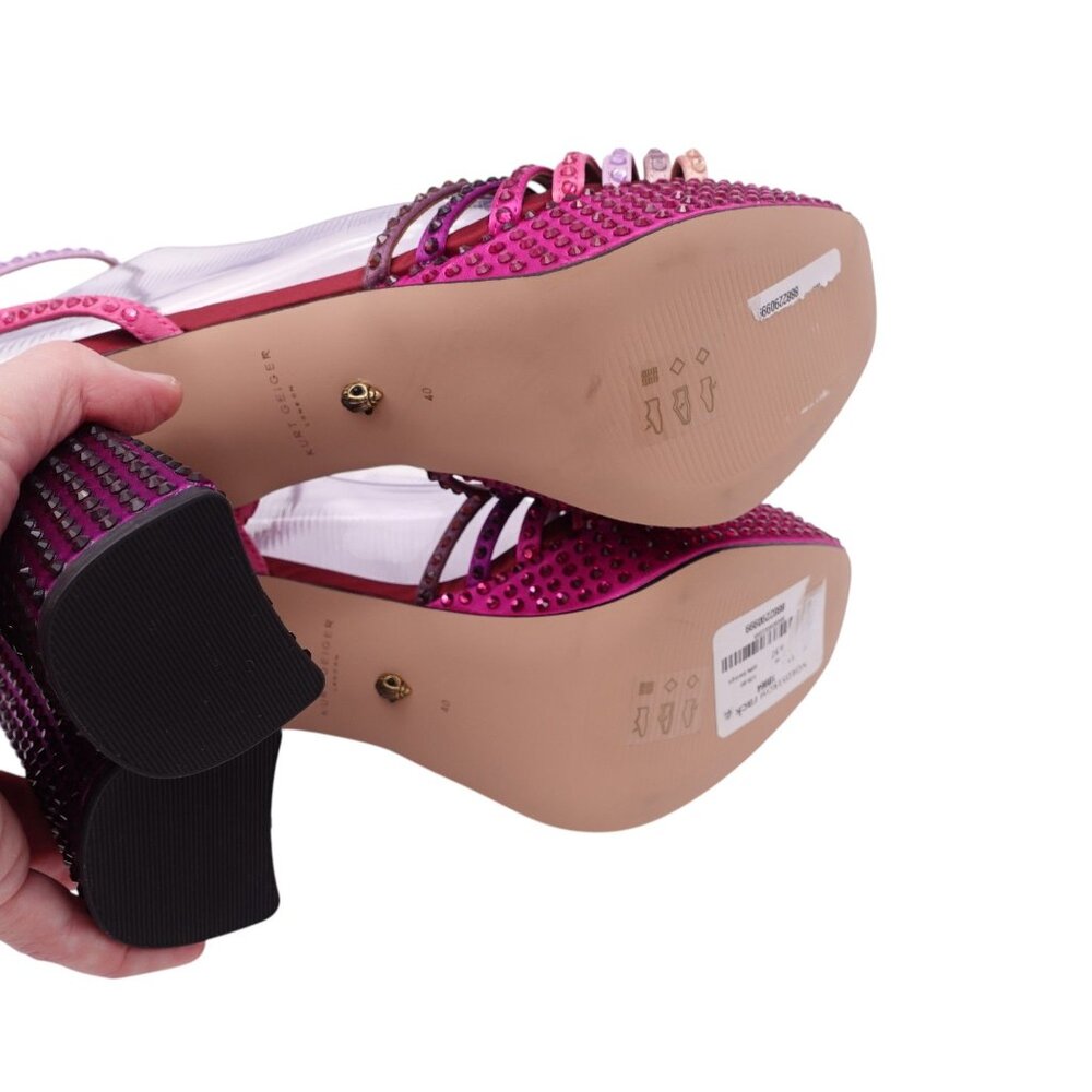 Kurt Geiger Pink and Purple Platform Sandals - Picture 10 of 12